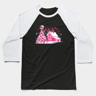 Christmas In Pink Baseball T-Shirt